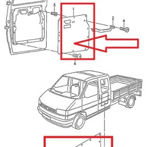729867204A yan panel kaplaması T4 çift kabin için sol ORJ YENİ